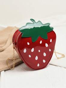 Women's Cute Cartoon Strawberry Shape Chain Shoulder Bag, Suitable For Going Out, Dating, Holidays, And Gift Giving - Multicolor - View 5