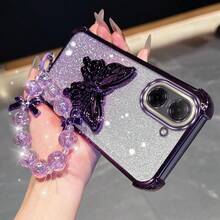 A5 Butterfly Plating Stand Lanyard Phone Case For Redmi A1 A3 A5 9C 9A Sport 9 Prime 9 9i 9A 9Activ 9AT A3Pro 9CNFC Cover - 銀色 - 查看 4