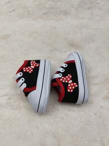 Newborn Baby Shoes, Sneakers, Soft Sole, Multicolored, Casual Outings - Hồng - Xem 2