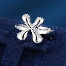 1pc Minimalist Letter Design Adjustable Open Ring For Women - Multicolor - View 7