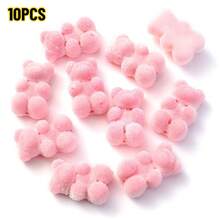 10颗可爱毛绒小熊软糖珠，12*18mm竖孔，趣味小熊亚克力珠子吊坠，适合女性珠宝制作，手链项链DIY派对耳环 - 小熊 - 查看 18