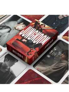 Set de 5 piezas/6 piezas/124 piezas/92 piezas de tarjetas fotográficas coleccionables de KPOP BT/S JIMIN V J-HOPE RM JIN COR-TIS MARTI JAMES JUHOON SEONGHYEON KEONHO - Kit de scrapbook hecho por fans, tarjetas de intercambio con caja de exhibición, set de marcadores, tarjetas de colección como regalo de cumpleaños de K-Pop, regalo del Día de San Valentín, pequeño regalo para apoyar al grupo popular - Gris Claro - Ver 15