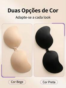 Silicone Adhesive Push-Up Bra - Strapless - Invisible And Reusable, With Secure Closure For Low-Cut And Backless Dresses - 杏色 - 查看 3