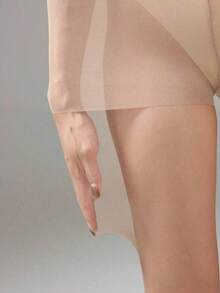 1 đôi quần tất mỏng nhẹ ôm sát cơ thể dành cho nữ, cỡ 40D, mềm mại và ấm áp. - Màu be - Xem 3