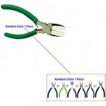 1-4pcs Jewelry Making Plier Tool Kit, Including 6-In-1 Pliers, Large 3-In-1 Pliers, 9-Teeth One-Step Pliers With Grooved Jaw, Needle-Nose Pliers, Round-Nose Pliers, Bead Holding Clamp Pliers, Jewelry Pliers, Round-Tip Pliers, Cutting Pliers, Bent-Tip Pliers, Crimping Pliers, Nylon-Jaw Pliers, Jewelry DIY, Flat Curved Nose Pliers, Ring Bending Pliers, Modular DIY Jewelry Making 6-Segment Shaping Pliers (Random Color) (Multiple Options, Please Select According To Item No. And Image) - Multicolor - View 20