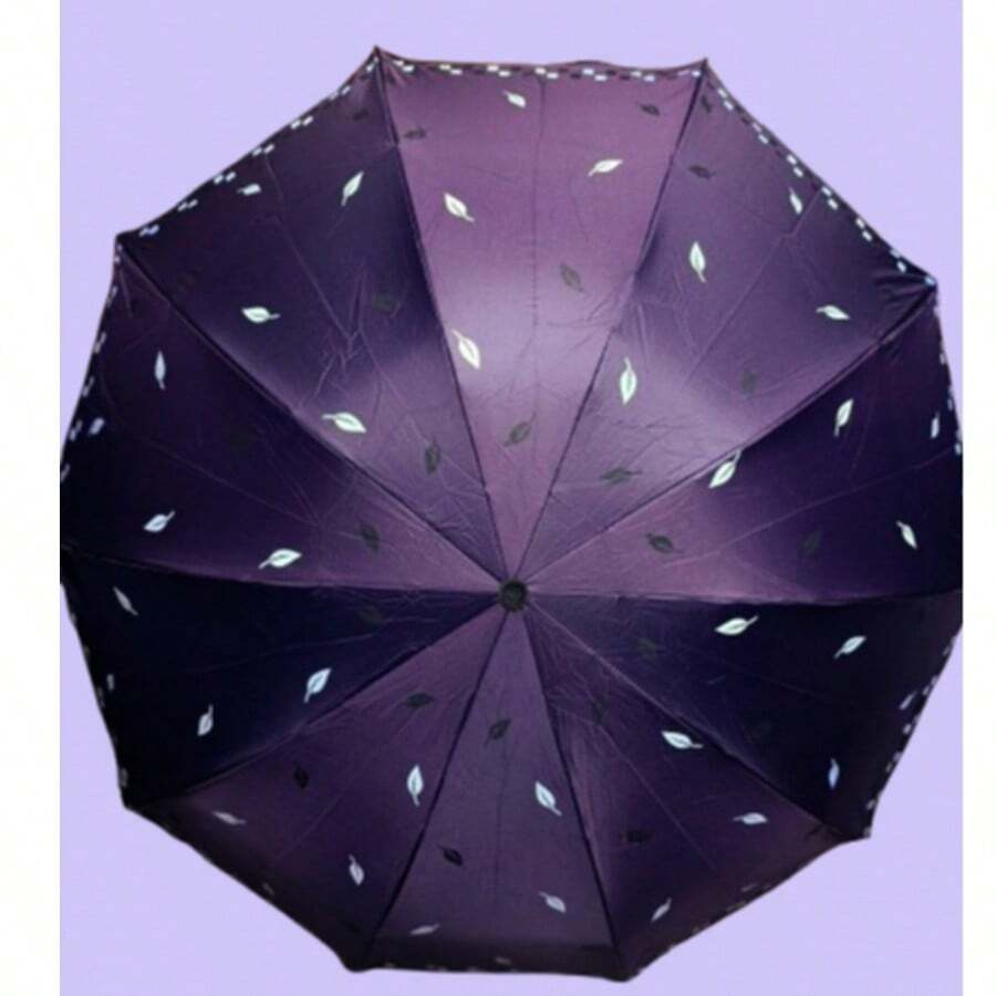 Large Double-Sided Umbrella With Leaf Design Code 113 - 紫色 - 查看 1