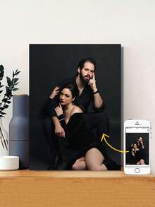 1幅定制帆布印刷海报,个性化帆布墙画,适用于浴室、卧室、办公室、客厅墙面装饰 - 彩色 - 查看 4