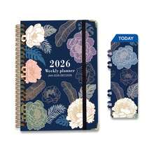 1 pieza Cuaderno de planificador con espiral, cuaderno de agenda de negocios de estilo sencillo, diario de acción, bloc de notas para plan de negocios - Multicolor - Ver 15