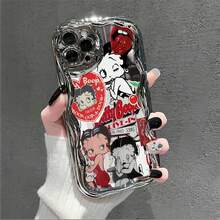 Funda para teléfono  Retro Collage Compatible con  17  16 Pro Max  15 Pro Max  13 y  12 Fabricada en material de TPU que ofrece una sensación lujosa y protección contra golpes y caídas Un regalo perfecto para familiares, amigos, seres queridos, novios, novias y aniversarios - Plateado - Ver 3