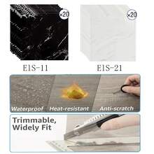 20Pcs/40Pcs 30*30cm Self-Adhesive Wall & Floor Tiles, 3D Marble Ceramic Texture Vinyl Sticker, Aluminum Foil Foam Cushioning Backing, Waterproof Fireproof Moisture-Proof, Easy Peel And Stick DIY Decor For Kitchen, Living Room, Bedroom Home Decoration - Multicolor - View 5