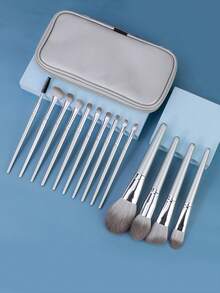 14 Travel Makeup Brush Sets-Basic Foundation Powder Concealer, Eye Shadow, Blush Makeup Brush With Travel Makeup Box. - Multicolor - View 9