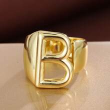 1pc Minimalist Plain Letter Design Adjustable Open Ring For Women - Multicolor - View 62