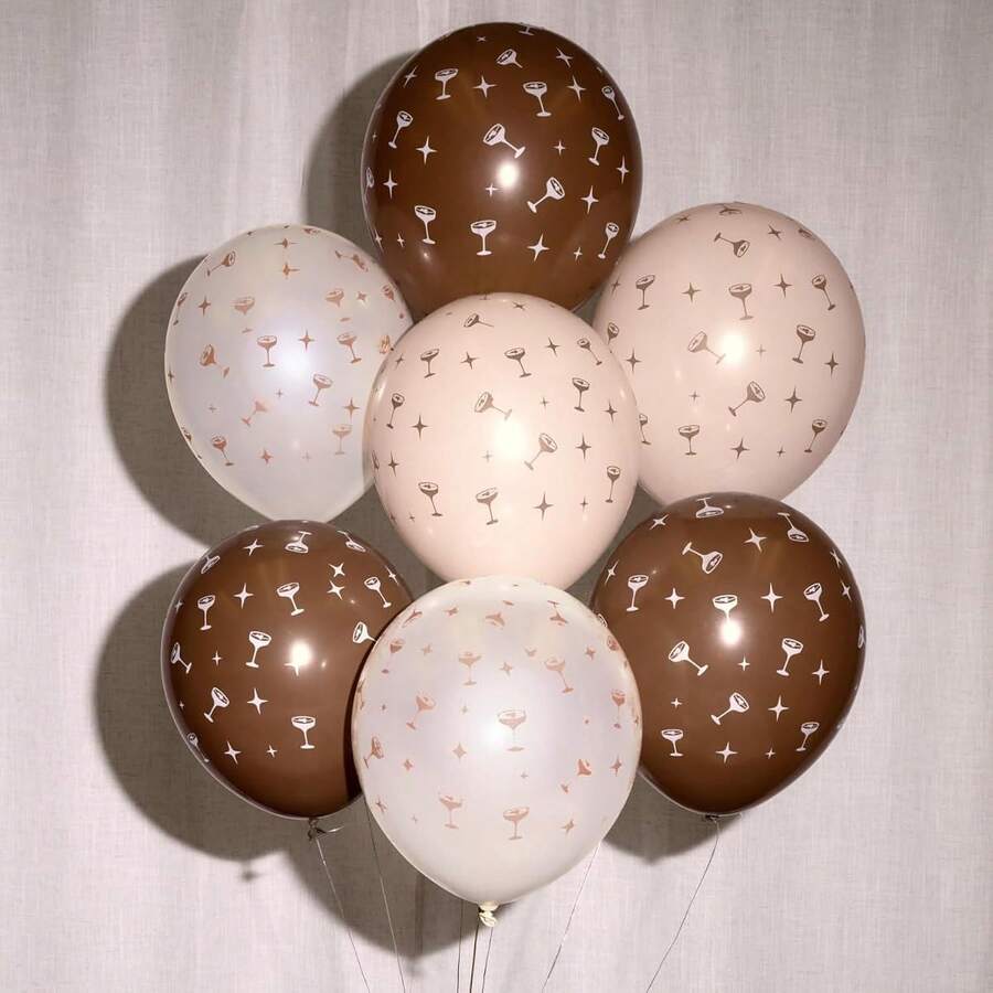 24-Pack Espresso Martini Balloons | Brown 12″ Latex For Birthday, Bachelorette & Cocktail Party Decor- Trending, Best Seller, New Arrival, Party Supplies, Elegant Decor, Party Decoration, Wedding & Birthday - Màu nâu  Mocha - Xem 1