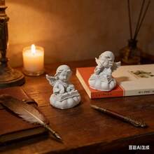 Nordic Style Angel Figurine, Office Healing Angel Decor, Atmosphere Enhancing Desktop Ornament - White - View 4