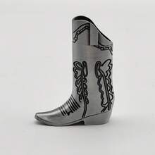 Fashionable Silver Cowboy Boot Shaped Lighter Case - Suitable For Mini Bic J5, Perfect For Party And Daily Use 3GCO - 1 - View 8
