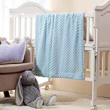 zxxCREVENT - Manta de Serpa Suave y calida para  para Cuna y carla alos para s y niños para Todas Las Estaciones 30 x 40 Pulgadas Punto Azulcuna para bebé - 2Puntoazul - Ver 3