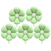 5pcs 18-Inch Pink Daisy Flower Foil Balloons, Decoration For Birthday Party, Festival, Anniversary - Multicolor - View 12