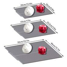 1pc Silicone Slanted Drain Mat, Heat Resistant Dish Drying Mat, Kitchen Sink Strainer, Fruit & Vegetable Drying Pad, Multifunctional Countertop Mat, Non-Slip Trivet For Bowls, Cups & Cutting Boards - Multicolor - View 3