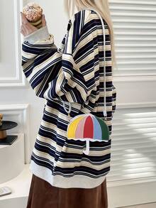 Small Umbrella-Shaped Bag, Versatile And Elegant, With A Touch Of Luxury And Sophistication. This Is A High-End Women's Bag For The 2026 Spring Season, Featuring A Crossbody Design. - White - View 9