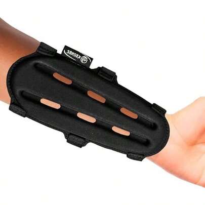 KESHES Archery Arm Guard - Adjustable Forearm Wrist Protector For Bow Hunting Accessories - 3" X 8" One Size Fits Youth & Adults, Right & Left Handed - Durable & Lightweight For Archery