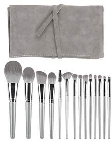 14 Travel Makeup Brush Sets-Basic Foundation Powder Concealer, Eye Shadow, Blush Makeup Brush With Travel Makeup Box. - Multicolor - View 13