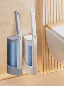 Bộ cọ vệ sinh nhà vệ sinh mới, kiểu dáng sọc, đầu cọ có thể thay thế, 3 đầu cọ màu khác nhau có hương thơm, kèm hộp đựng, thích hợp để vệ sinh bồn cầu, bồn tắm, bồn rửa mặt, sàn nhà. - Nhiều màu - Xem 10