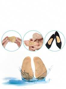 2 buah Sol Dalam Penyangga Lengkungan Kaki Silikon Lembut, Cocok untuk Sepatu Hak Tinggi, Sepatu Kasual, Sepatu, dan Sandal - Aprikot - View 5