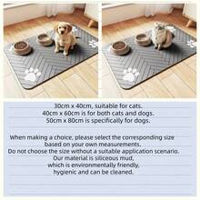 宠物喂食垫，硅胶狗/猫食餐垫，吸水速干 - 彩色 - 查看 9