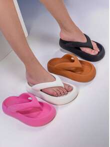 Women's Soft Cloud Flip-Flops, Super Comfortable And Soft - 焦糖-焦糖 - 查看 5