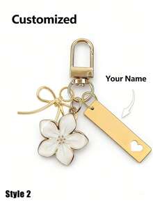 Personalized Cherry Blossom Metal Keychain | Personalized Stainless Steel Name Keychain - Suitable For Decorating Wallets, Ladies' Bags, Car Keys, It Is The Perfect Gift For Friends, Family, And Loved Ones, And Is Also An Ideal Choice For Ladies' Keychains, Daily Necessities, Holiday Gifts, Birthday Gifts, Valentine's Day Gifts, And Autumn/Winter Gifts. ,Travel Organizer - Multicolor - View 15