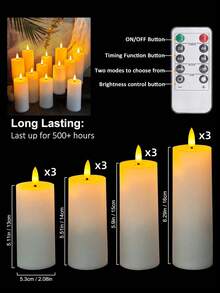 4/12 High-Quality LED Flameless Candles, Battery Powered (Batteries Not Included), With Remote Control 2/4/6/8 Hour Timer, Easy To Use, Suitable For Holidays, Parties, Weddings And Home Décor. - Warm Light - View 11