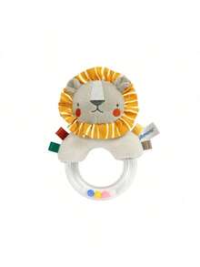 婴儿出牙抓握环摇铃，狮子/狐狸/兔子图案 - 彩色 - 查看 11