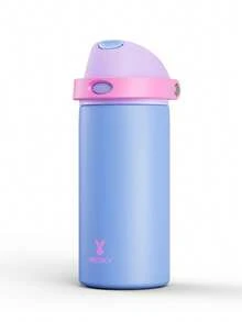 Meoky 18oz Vacuum Insulated Water Bottle with 2-in-1 Straw and Spout Lid, Insulated Cup, Keep Cold 24H, Leak-Proof, Fits in Car Cup Holder, Stainless Steel Tumbler for Sports, Travel, and School - 藍色 - 查看 8