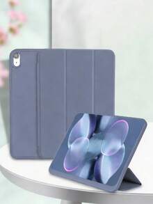 TenYide Foldable Stand Tablet Protective Case, Multi-Layer Protection Against Dust, Drop, And Shock, Compatible With IPad/ Galaxy Tab/ MatePad/Honor Pad/ Pad/ Pad/ Tab/ Xiaoxin Pad Series, Suitable Compatible With Ipad A16 2025, Air 11"/13", M2, M3, Pro 11"/13", M4 2024, Air 5/4 10.9", Air 3 10.5", 9th/8th/7th Gen 10.2", 5th/6th Gen 9.7", Mini 6 - Dusty Purple - View 2