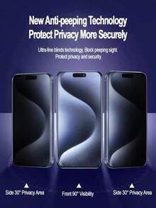 ZYSHI 3-Pack Frosted Privacy Tempered Glass Screen Protector - Anti-Peeping, Anti-Glare, Anti-Fingerprint. Easy Bubble-Free Installation. Compatible With IPhone 17 Pro Max/Pro/Air/17, 16 Pro Max/Pro/16, 15, 14 Plus, 13/13 Mini, 12, 11. - 3pcs Matte Privacy - View 6