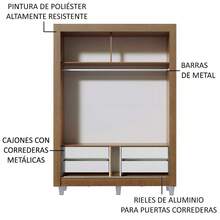 Ropero Closet Madesa Dalas Plus 2 Puertas Con Pies Color Marrón 01 - Marrón - Ver 5