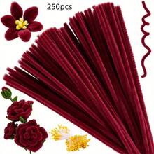 (Total 250pcs)100pcs Pipe Cleaners Craft Chenille Stems With 150pcs Flower Stamens For DIY Art Creative Crafts Party Decorations (12 Inch X 6mm), Art Projects, Handmade Decor, Decorative Stems, DIY Accessories - Multicolor - View 20