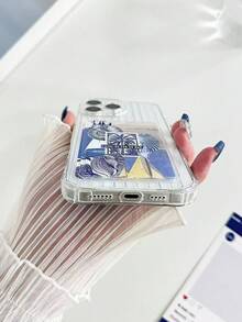 Funda protectora de silicona suave para teléfono con diseño de concha marina pintada y Body transparente, compatible con iPhone / Galaxy / - Multicolor - Ver 5