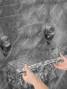 Suction Cup Wall Mounted Shelf, No-Drill, Damage-Free, Bathroom Vanity Storage Organizer - Multicolor - View 11