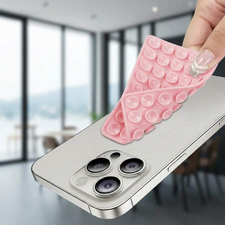 Silicone 1pc Silicone Suction Cup Phone Case Holder Phone Suction Cup Grip Octobuddy Adhesive Phone Grip Adhesive Phone Holder Suitable For Phones Adhesive Phone Holder Suitable For Phone Wallets Travel Accessories Wallets And Bags Women's Travel Essentials Travel Must-Haves Travel For Her For Him Valentine's Day Gift - Purple - View 1