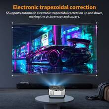2026 Latest Transparent USB Mini Projector, Native 480P Full HD LED Video Projector, Manual Keystone Correction, Portable Outdoor Home Cinema Projector, Support AV For Camping, Movie Night And Home Entertainment - Black and White - View 7