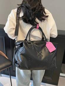 New Fashion Simple Large Capacity Handbag, Travel Bag, Casual Multifunctional Solid Color Shoulder Bag, Elegant Fashion Crossbody Bag, Suitable For Sports & Fitness, Short-Distance Travel, Business, School, Travel Essentials, Vacation, Luggage, Women Travel Bag - Multicolor - View 3