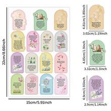 30 miếng/2 tờ nhãn dán câu kinh Hồi giáo - Nhãn dán tôn giáo thẩm mỹ dùng cho nhật ký, sổ tay, kế hoạch, bình nước, máy tính xách tay, nhãn dán tôn giáo, quà tặng Ramadan, Eid Mubarak, đồ dùng làm sổ lưu niệm, văn phòng phẩm, nhãn dán vui nhộn. - A - Xem 2