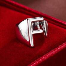 1pc Minimalist Plain Letter Design Adjustable Open Ring For Women - Multicolor - View 36