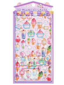 3D Cartoon Stickers, Student Rewards, Holiday Gifts, Soft & Cute DIY Phone Cases, Notebooks, Wobble Toys, 3D Embossed Cute Series Stickers - Multicolor - View 8