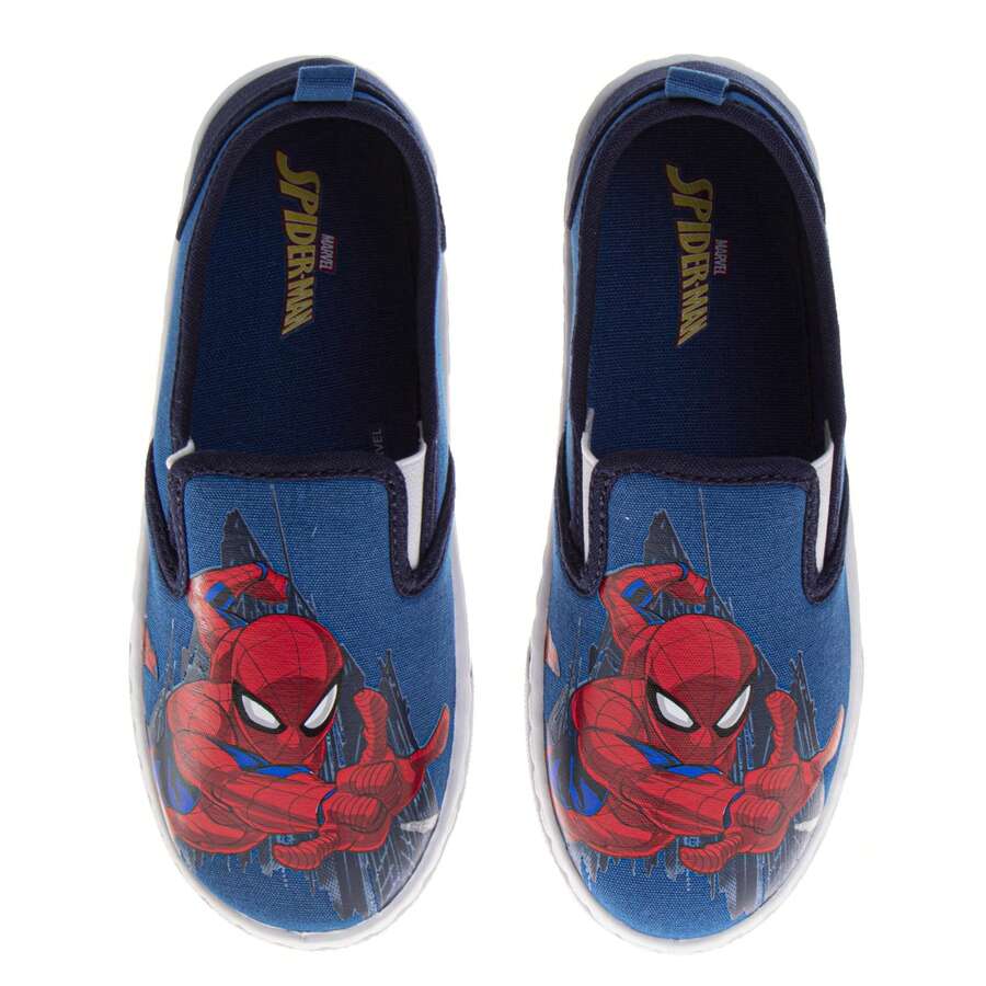 Marvel City Guardian Spider-Man Boys' Slip-On Canvas Shoes (Toddlers/Little Kids) - Màu xanh hải quân - Xem 1