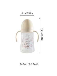 1pc Baby Panda, Dinosaur, Elephant, Rabbit Milk Bottle With Silicone Nipple And Handle, Anti-Drop, Suitable For Babies - Multicolor - View 21