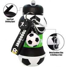 550ml/18.6oz Foldable Football Shaped Portable Leakproof Silicone Water Bottle Set With Lid 8VLL - Đỏ - Xem 5