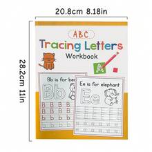 Cuaderno de trabajo de trazado de letras ABC de 28 páginas, libro de práctica de escritura del alfabeto para niños, preescolares y niños pequeños, hojas de trabajo educativas para aprendizaje de escritura a mano - Amarillo - Ver 4