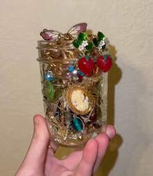 Mystery Jewelry Jar, Goth Vintage Style, Vintage Cross Chains, Women's Punk Alt Culture, Random Rings/Earrings/Bracelets Set - Bất ngờ bí ẩn - Xem 3